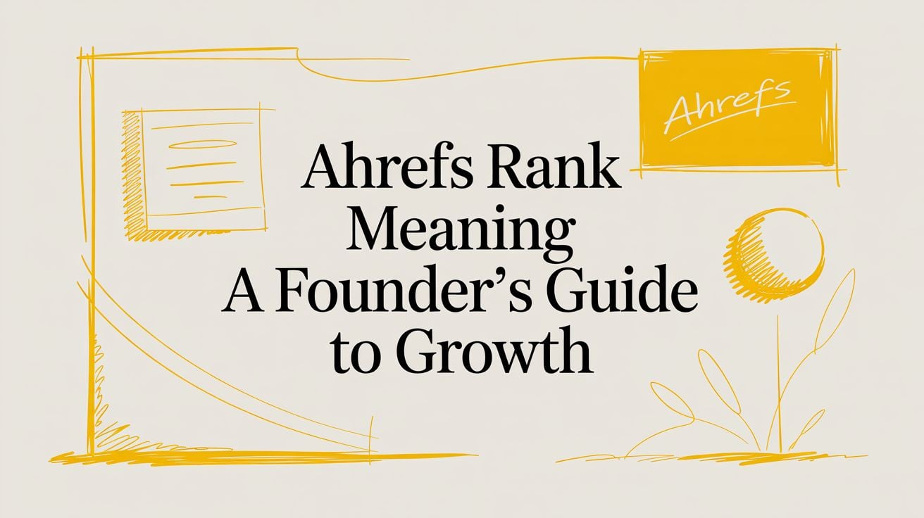 Ahrefs Rank Meaning A Founder's Guide to Growth