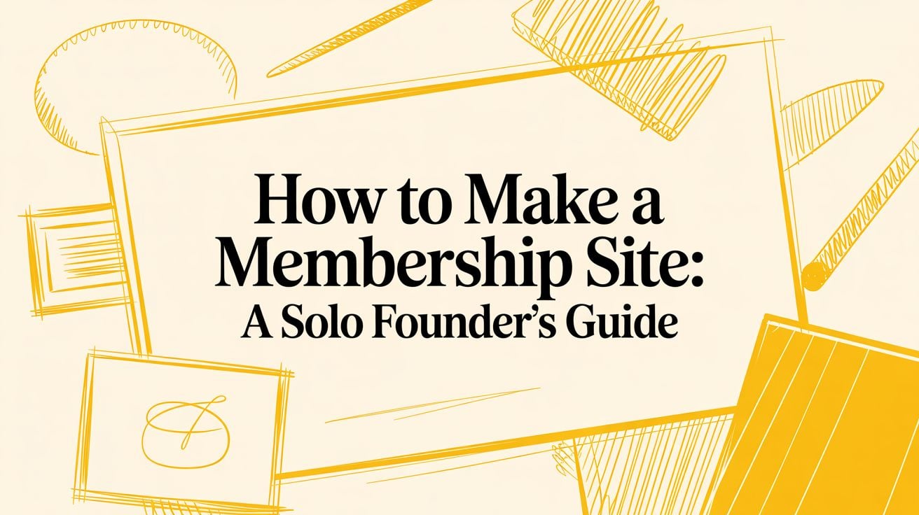 How to Make a Membership Site: A Solo Founder's Guide
